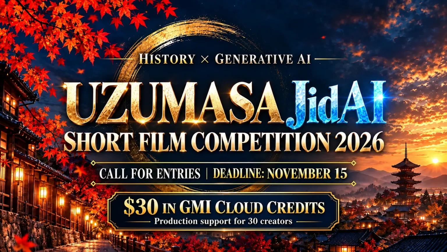 Uzumasa JidAI Short Film Competition 2026: GMI Cloud Production Support | Enter by Nov. 15